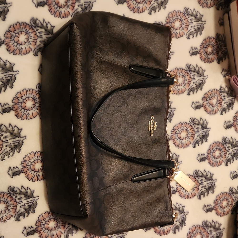 Coach Brown and Black Tote Bag